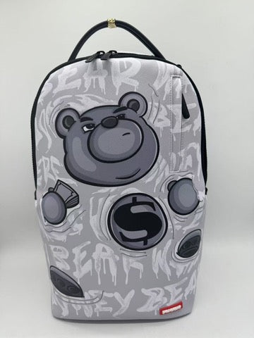 Front View of the Sprayground Money Bear Graffiti Float Backpack