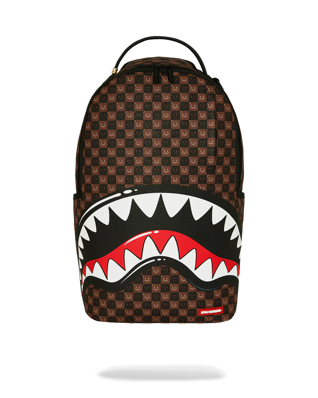 SHARKS IN PARIS WTF BUBBLE BROWN CHECK BACKPACK-thumbmail-1