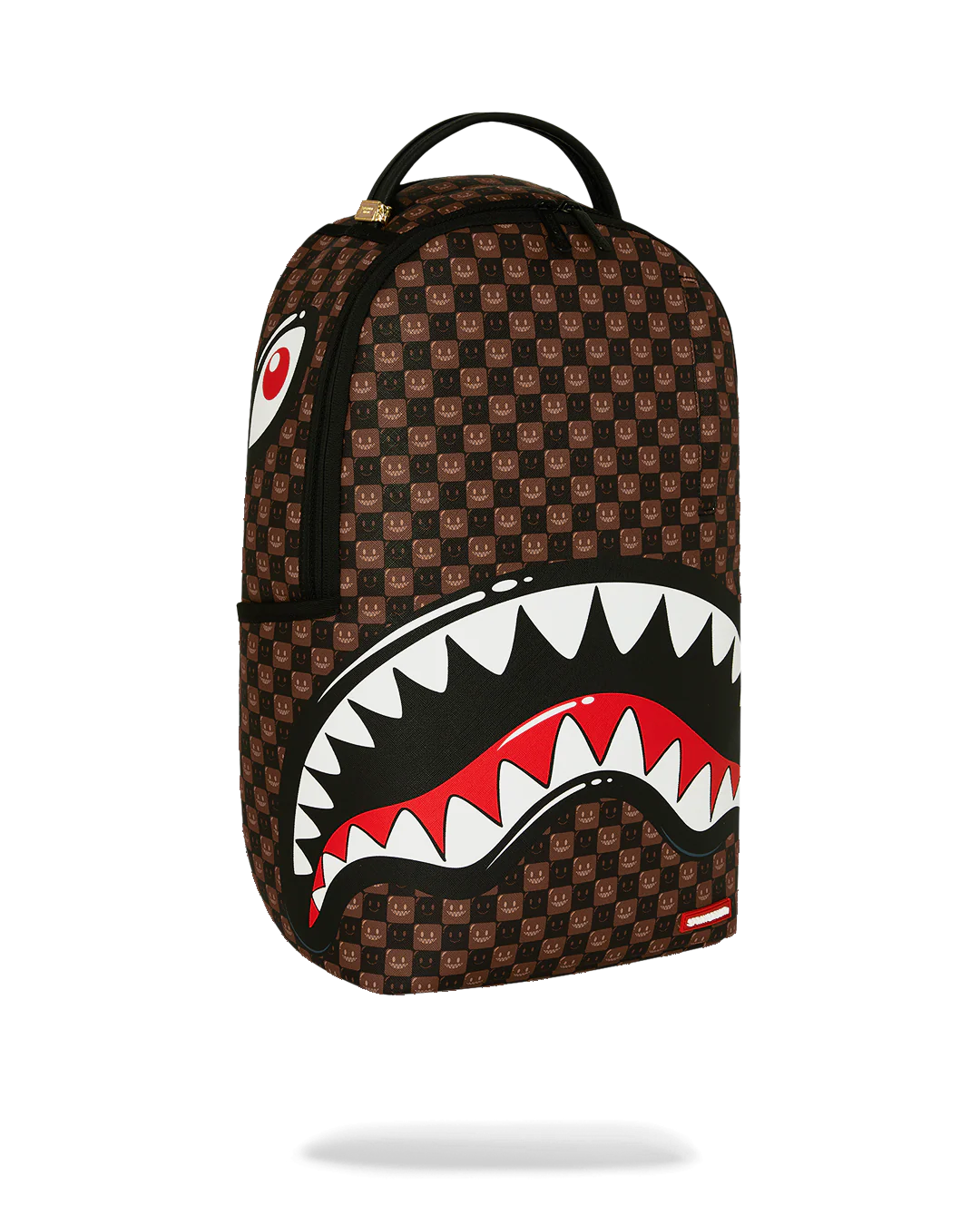 SHARKS IN PARIS WTF BUBBLE BROWN CHECK BACKPACK-thumbmail-2