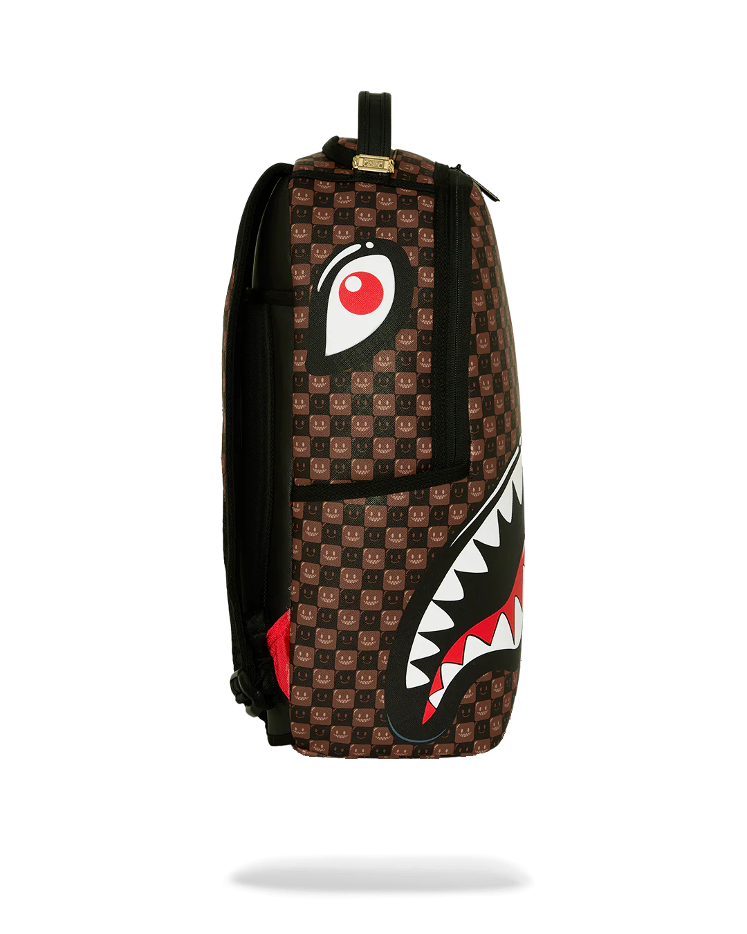 SHARKS IN PARIS WTF BUBBLE BROWN CHECK BACKPACK-thumbmail-3