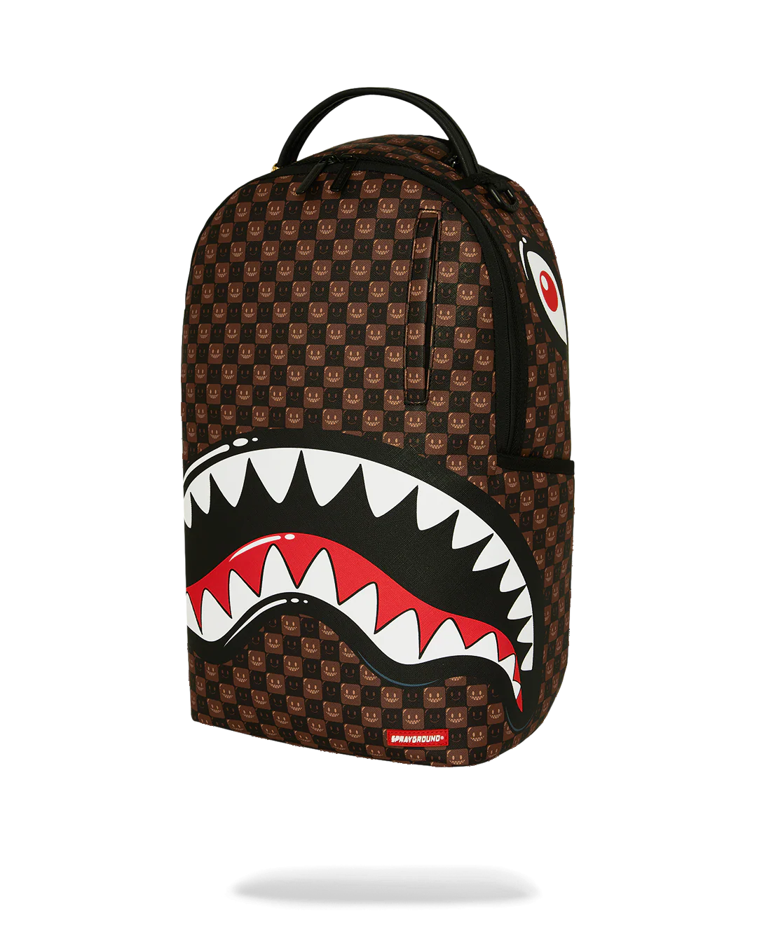 SHARKS IN PARIS WTF BUBBLE BROWN CHECK BACKPACK-thumbmail-5
