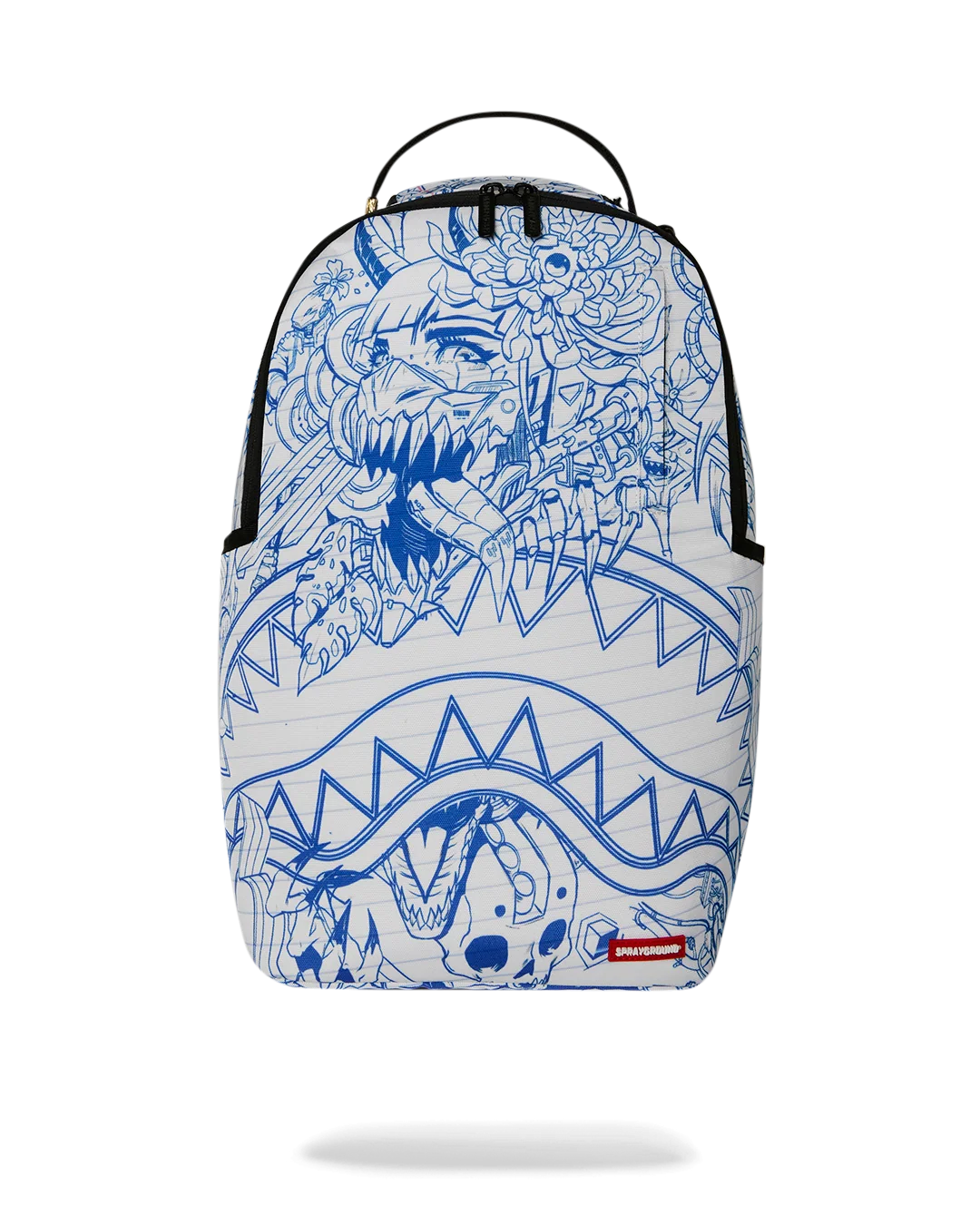 NOTEBOOK BLUE INK DOODLE BACKPACK-thumbmail-1