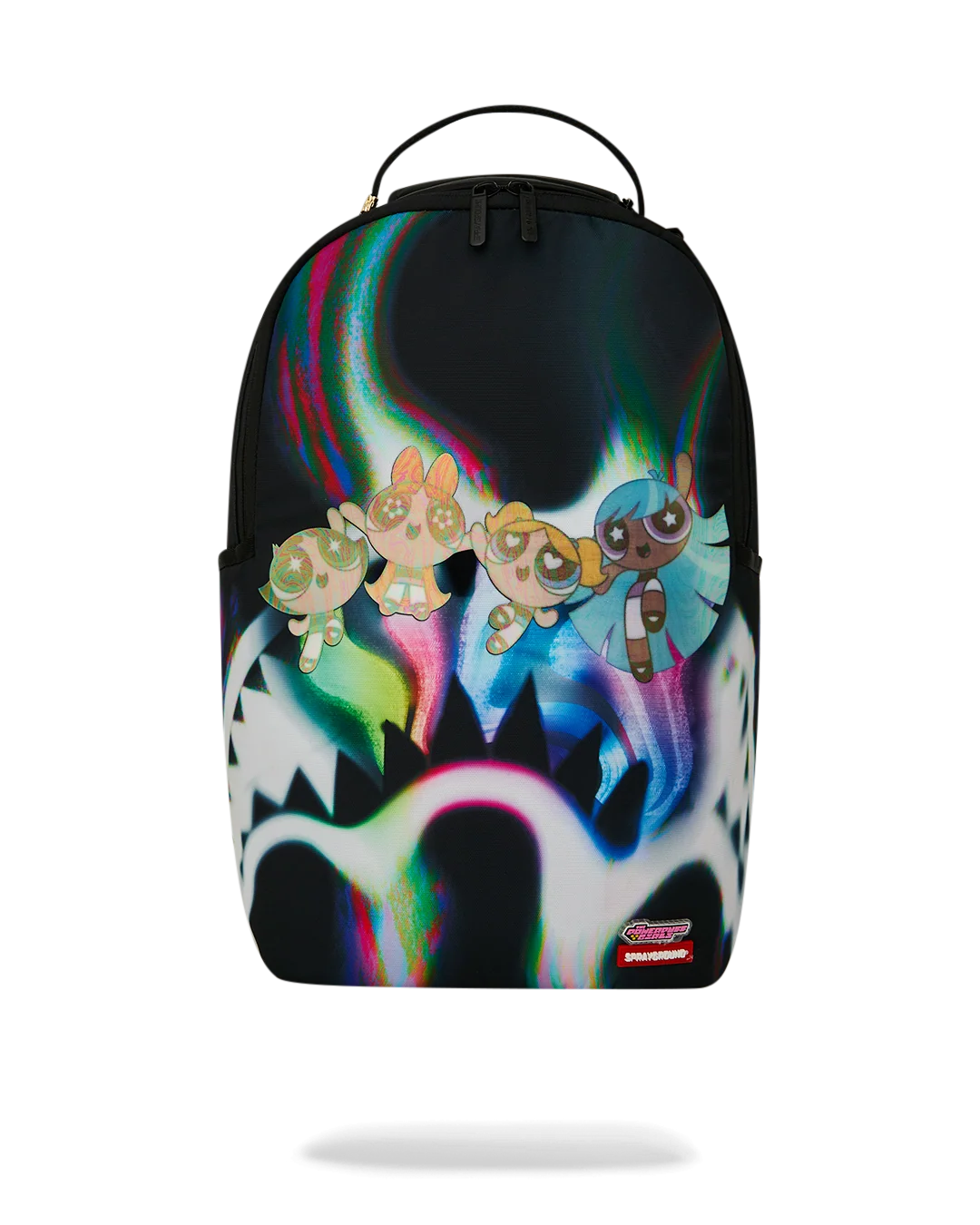 POWERPUFF GIRLS RAINBOW HOLO SHARK BACKPACK-thumbmail-2
