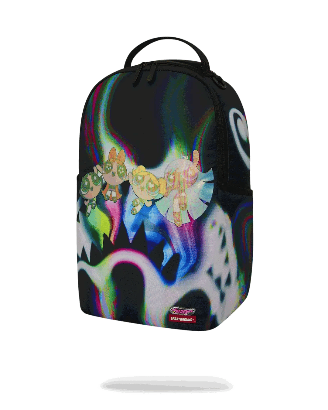 POWERPUFF GIRLS RAINBOW HOLO SHARK BACKPACK-thumbmail-1