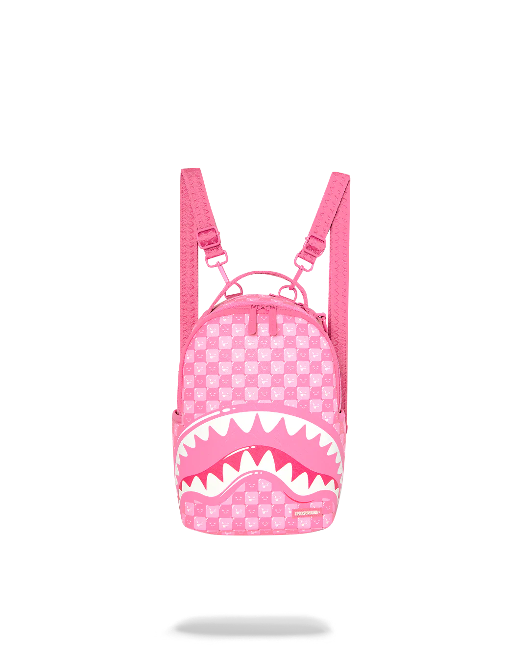 PINK NEW CHECK FACES MINI BACKPACK-thumbmail-1