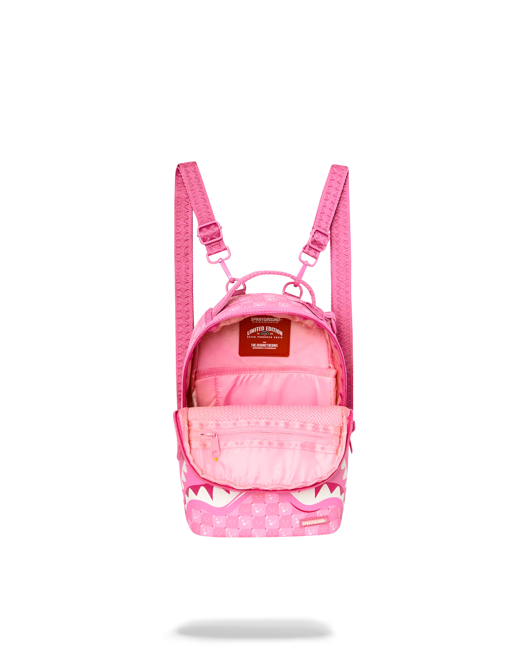 PINK NEW CHECK FACES MINI BACKPACK-thumbmail-3