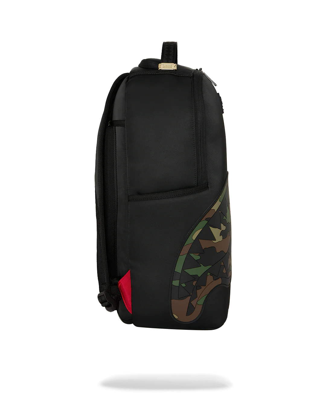 SHARK CENTRAL BLACK NYLON CAMO EMBOSSED SHARK BACKPACK-thumbmail-3