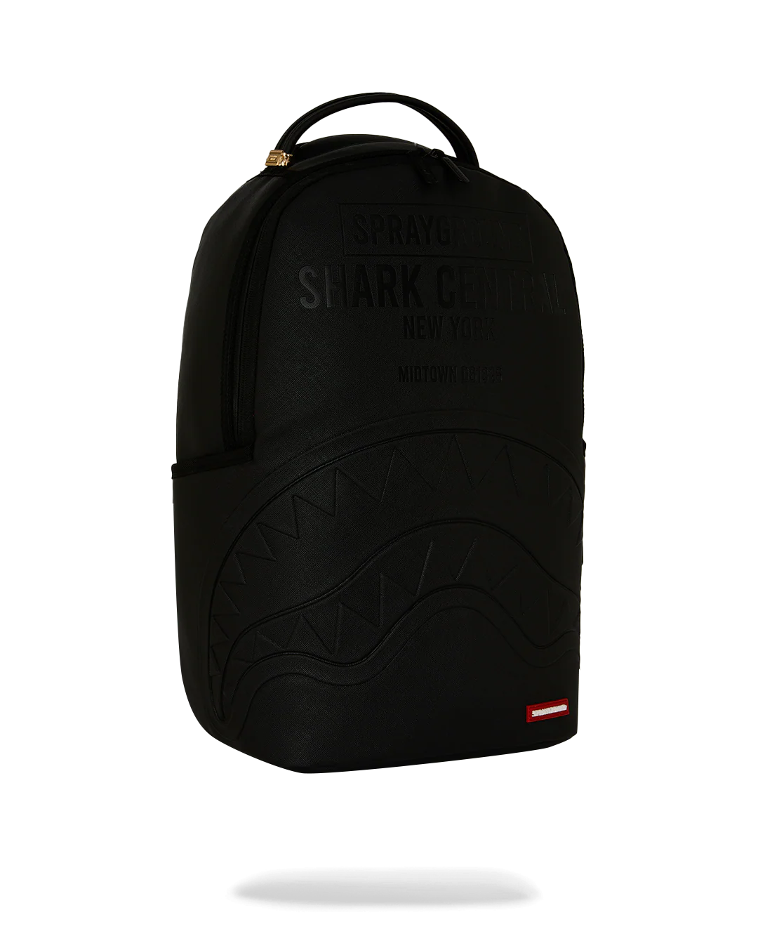SHARK CENTRAL EMBOSSED BLACK NYLON BACKPACK-thumbmail-2