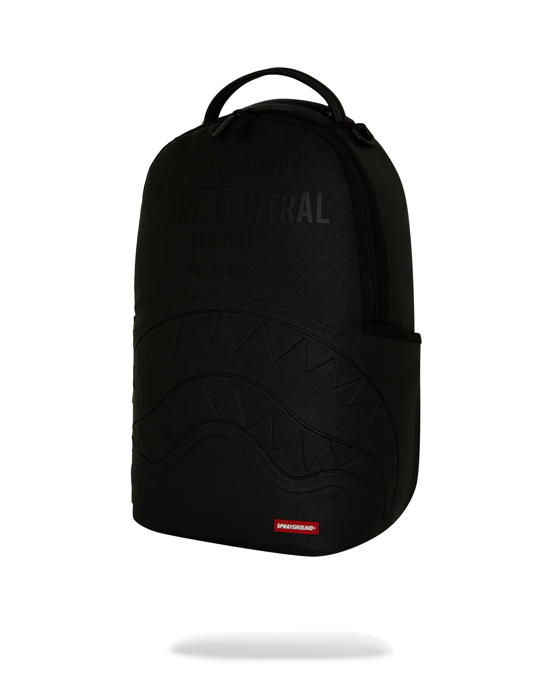 SHARK CENTRAL EMBOSSED BLACK NYLON BACKPACK-thumbmail-5