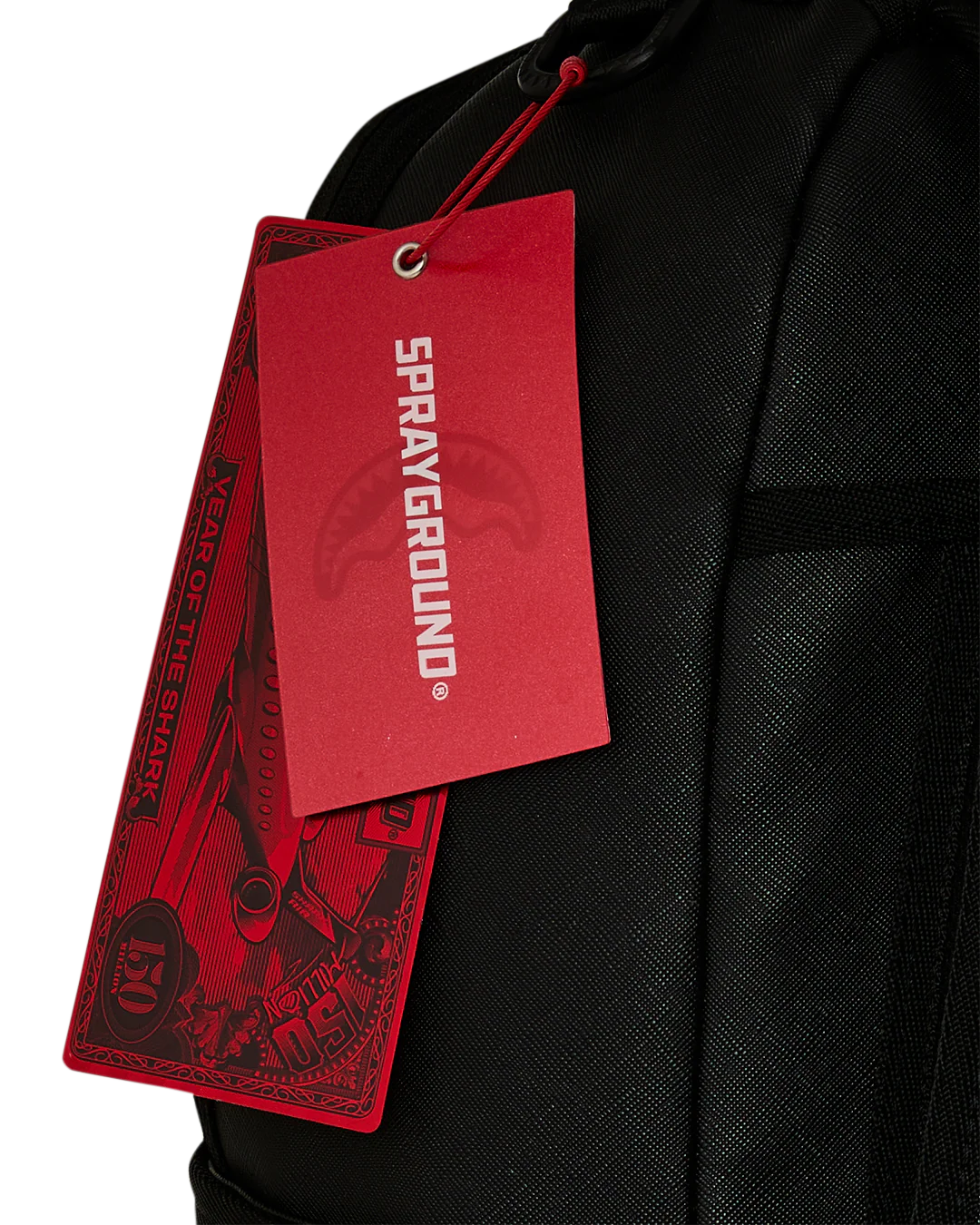 SHARK CENTRAL EMBOSSED BLACK NYLON BACKPACK-thumbmail-9