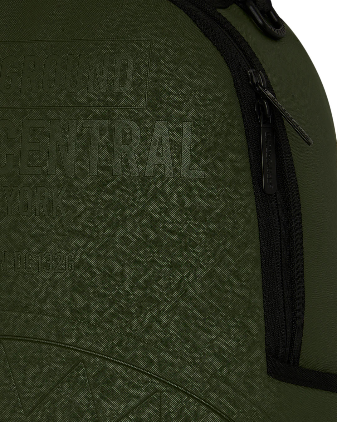 SHARK CENTRAL EMBOSSED GREEN NYLON BACKPACK-thumbmail-6