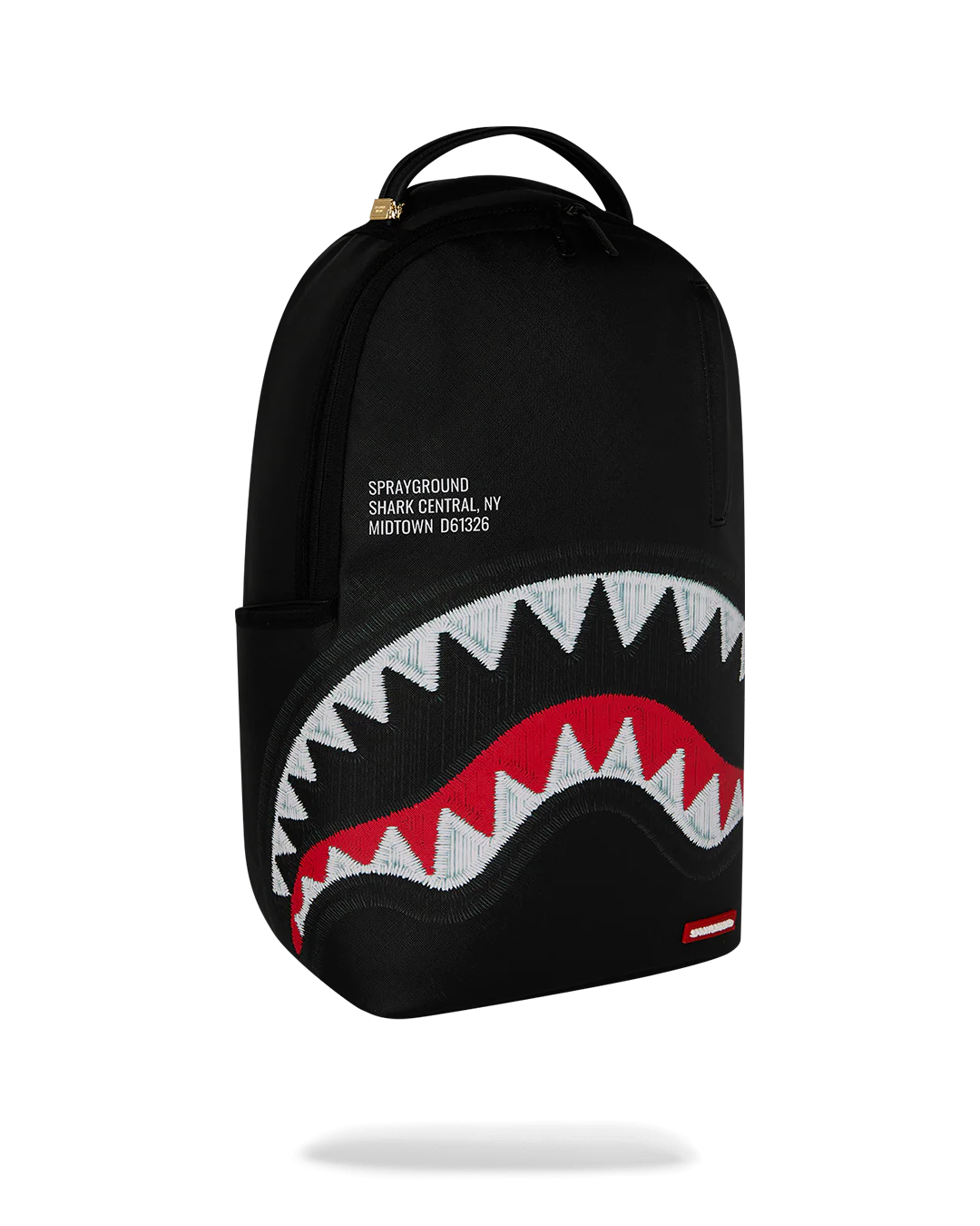 SHARK CENTRAL BLACK EMBROIDERED SHARK BACKPACK-thumbmail-2
