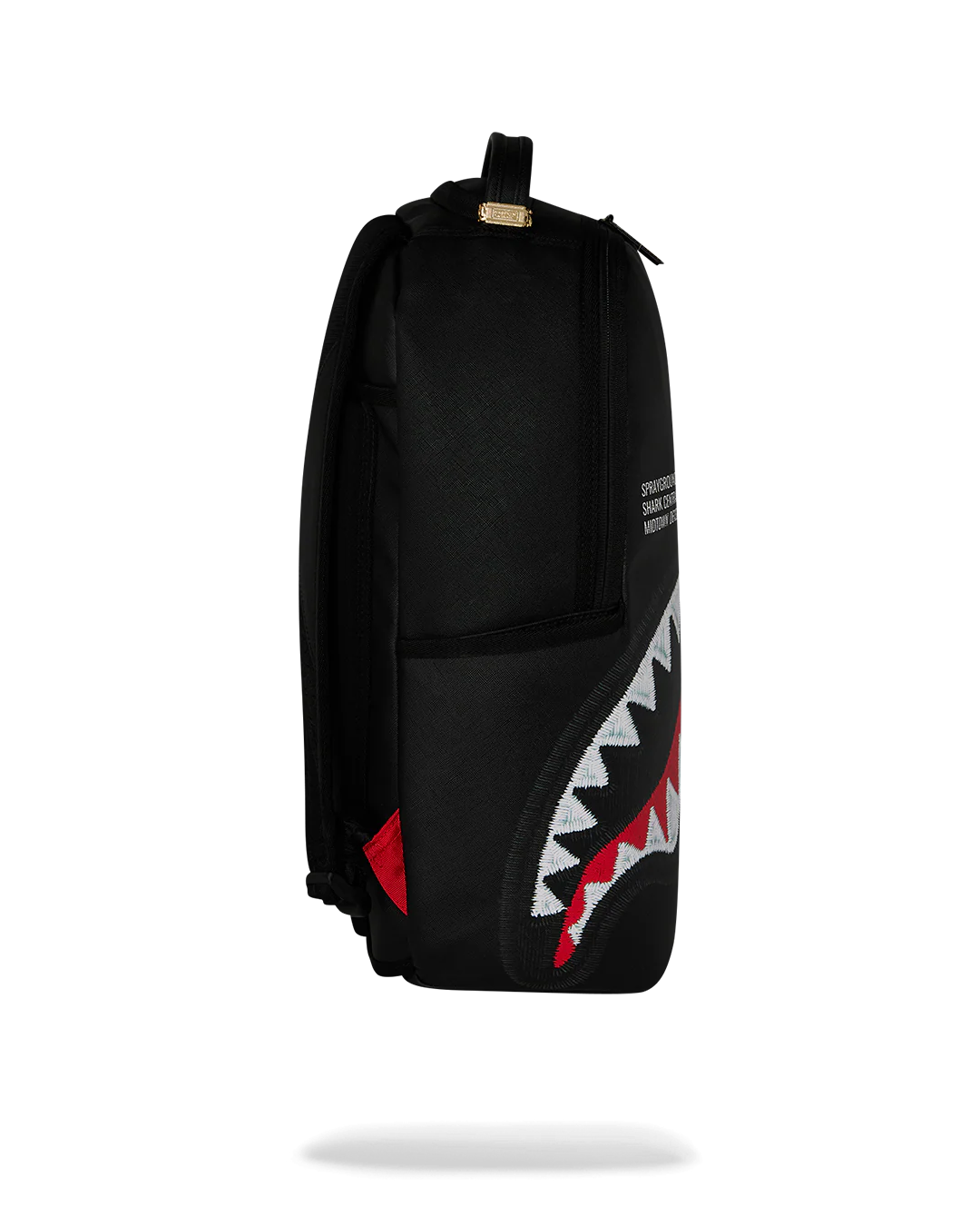 SHARK CENTRAL BLACK EMBROIDERED SHARK BACKPACK-thumbmail-3