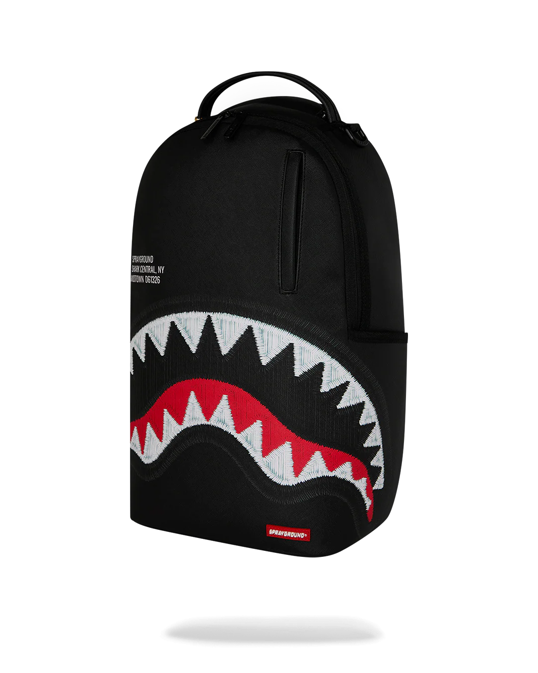 SHARK CENTRAL BLACK EMBROIDERED SHARK BACKPACK-thumbmail-5