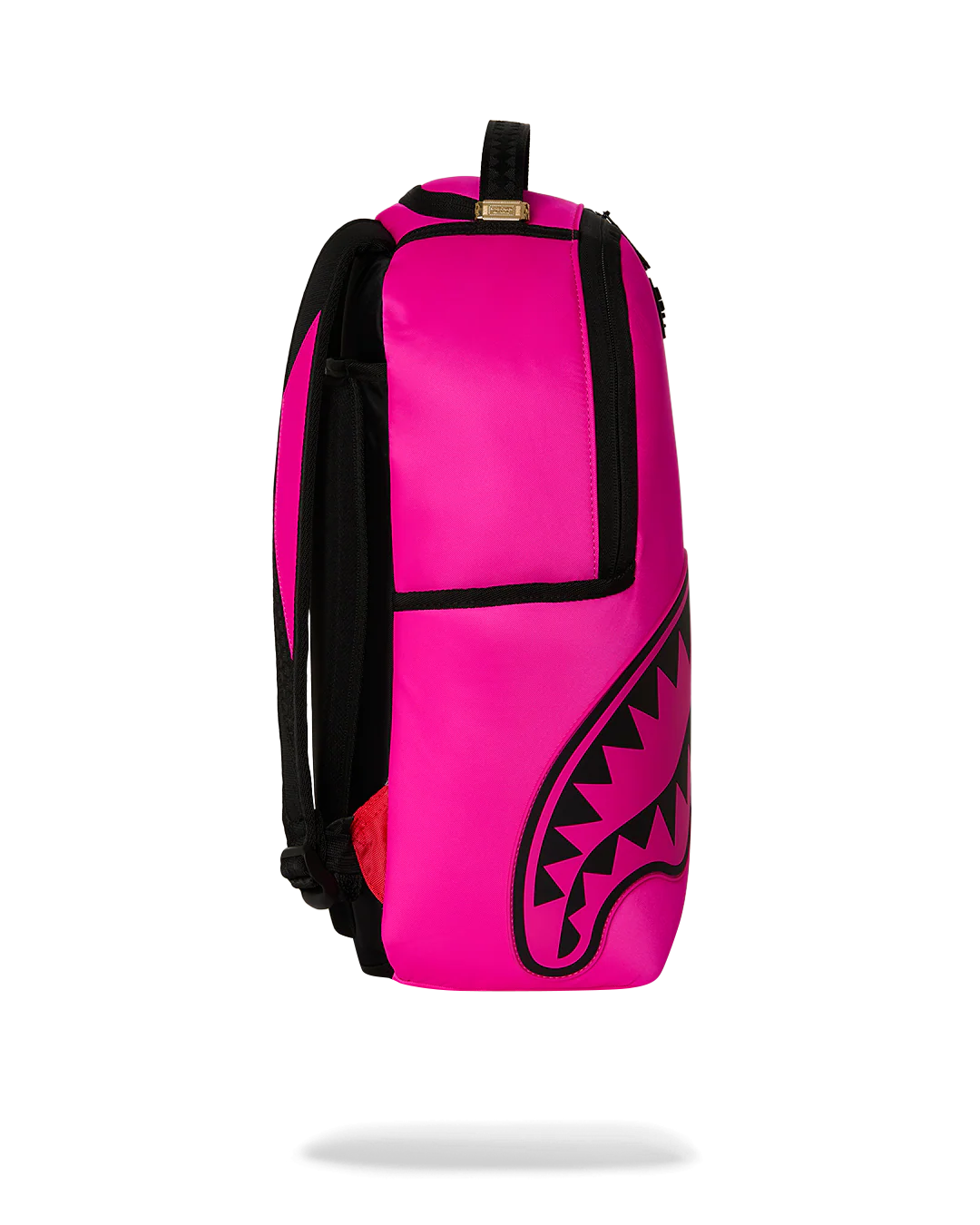 SHARK CENTRAL WHITE STENCIL SHARK PINK NYLON BACKPACK-thumbmail-3