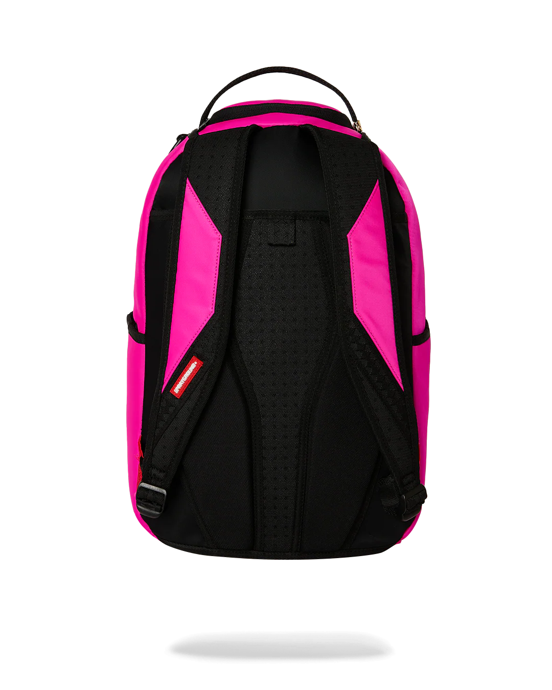 SHARK CENTRAL WHITE STENCIL SHARK PINK NYLON BACKPACK-thumbmail-4