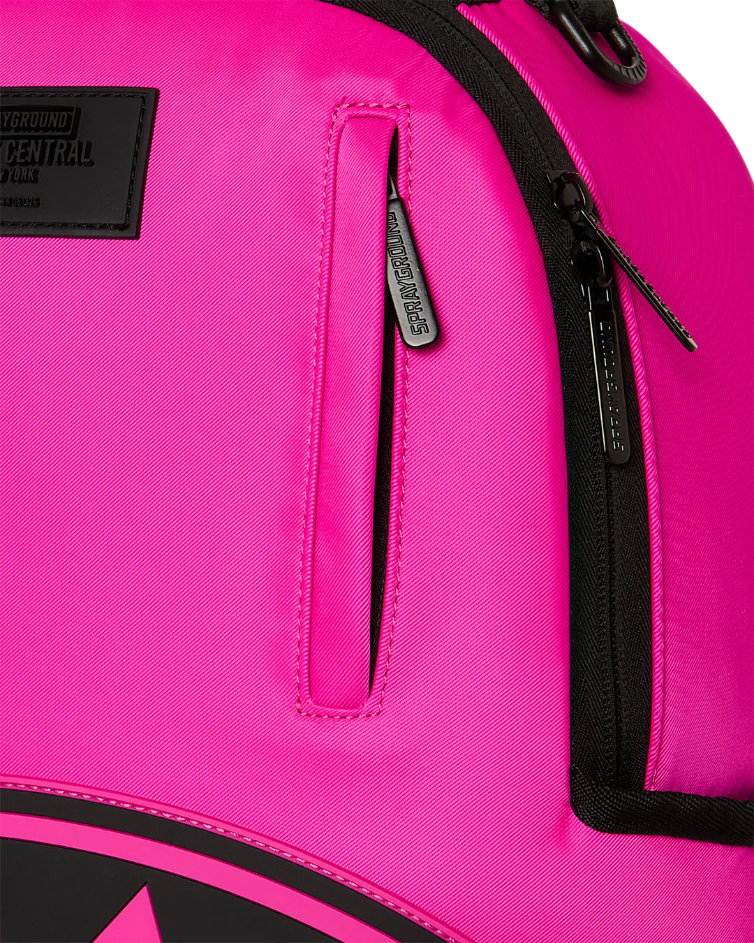 SHARK CENTRAL WHITE STENCIL SHARK PINK NYLON BACKPACK-thumbmail-7