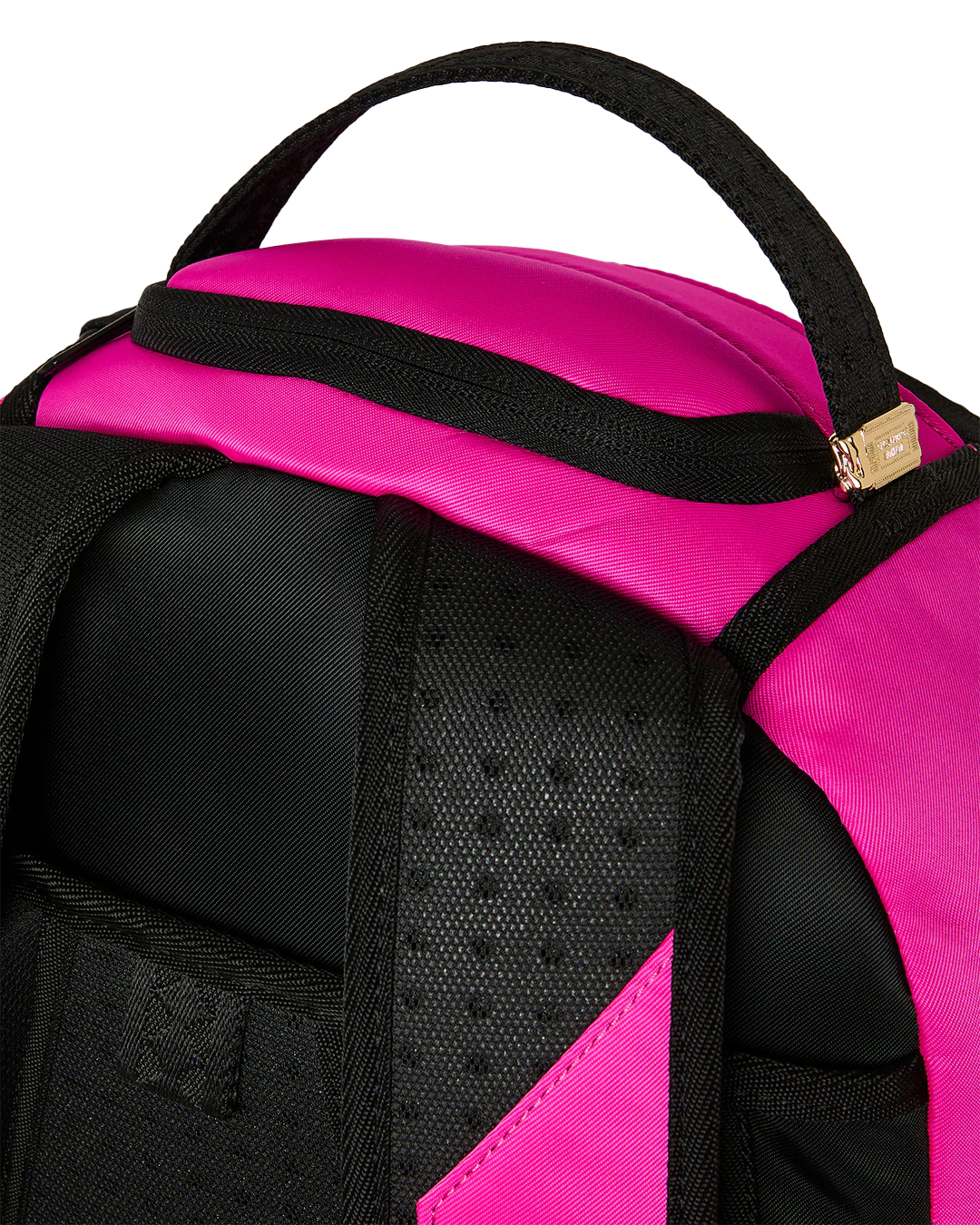 SHARK CENTRAL WHITE STENCIL SHARK PINK NYLON BACKPACK-thumbmail-6