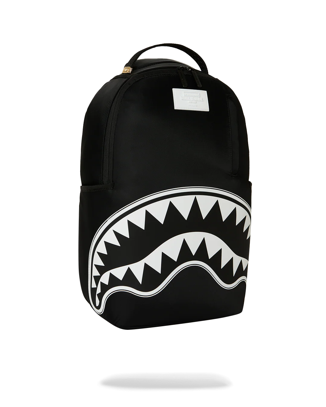 SHARK CENTRAL WHITE STENCIL SHARK BLACK NYLON BACKPACK-thumbmail-2