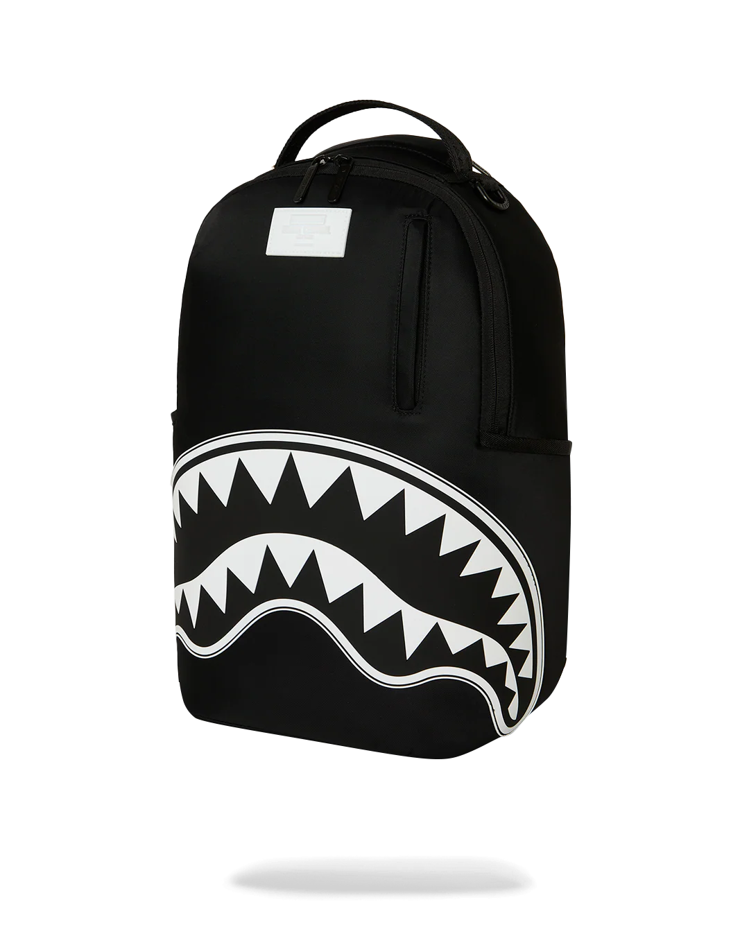 SHARK CENTRAL WHITE STENCIL SHARK BLACK NYLON BACKPACK-thumbmail-5