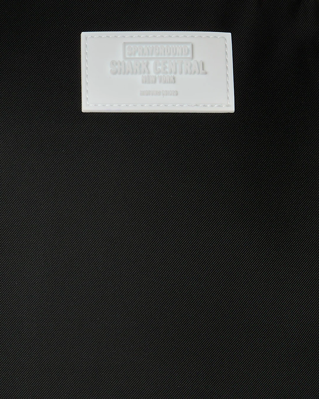 SHARK CENTRAL WHITE STENCIL SHARK BLACK NYLON BACKPACK-thumbmail-6