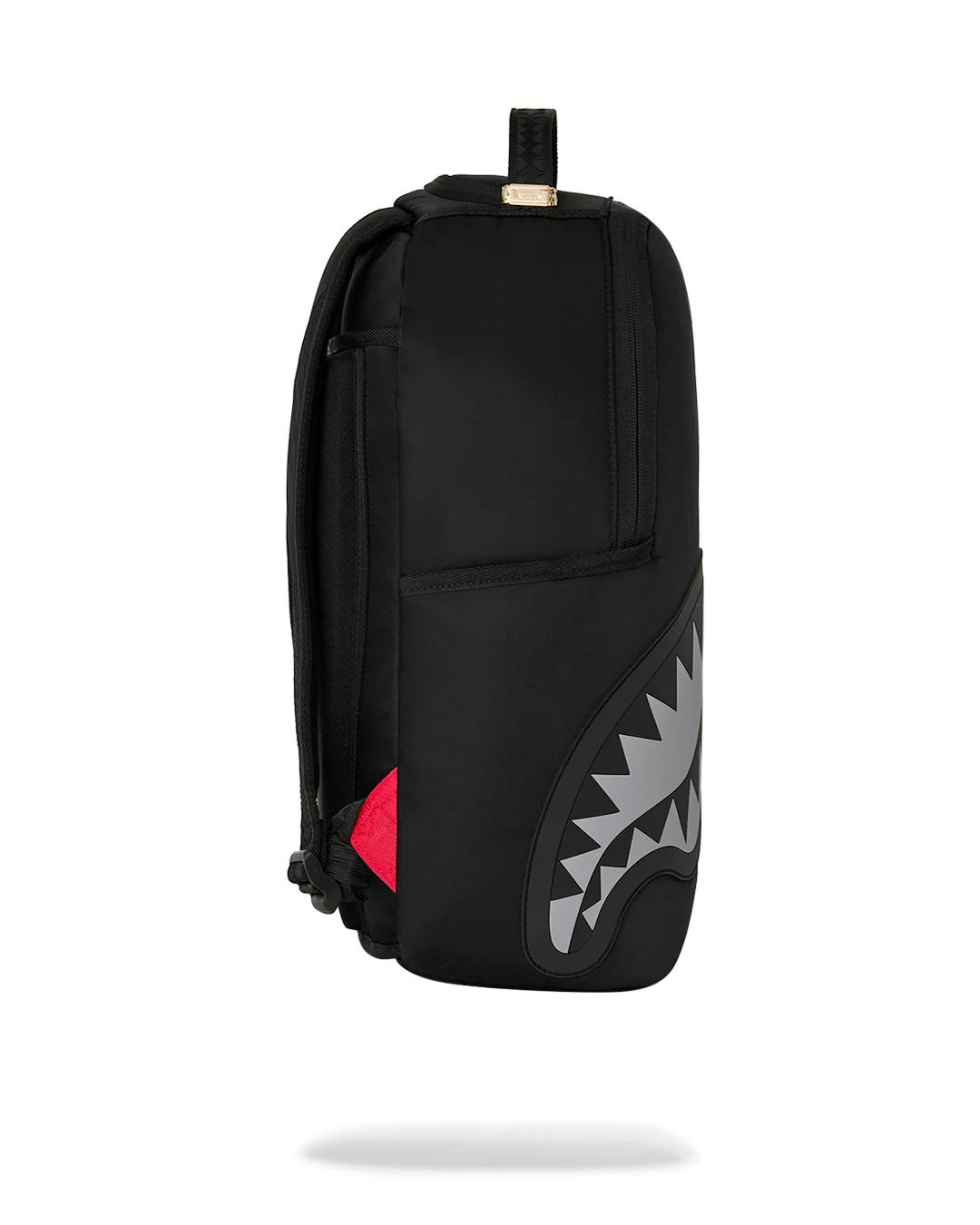 SHARK CENTRAL BLACK NYLON GRAY EMBOSSED BACKPACK-thumbmail-3