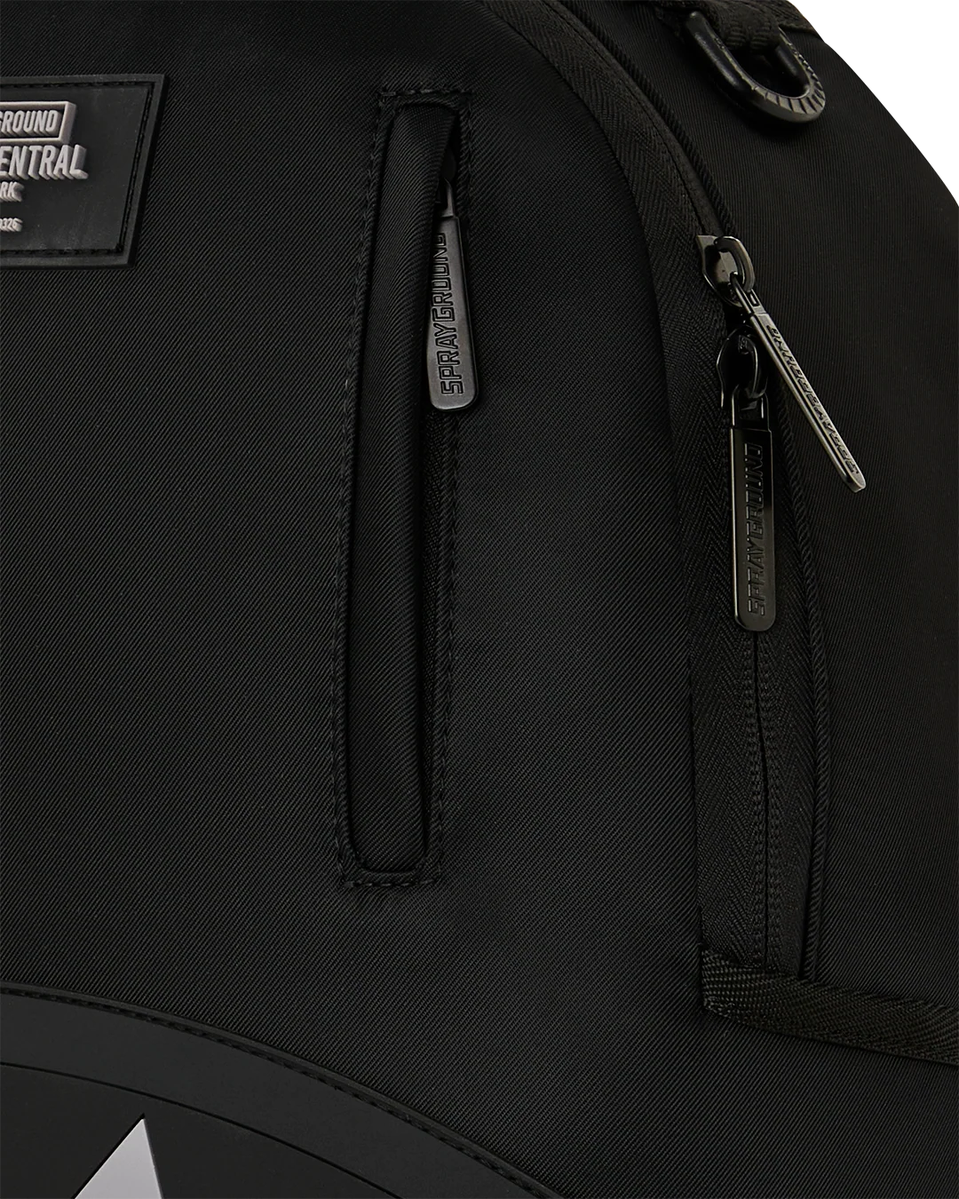 SHARK CENTRAL BLACK NYLON GRAY EMBOSSED BACKPACK-thumbmail-6