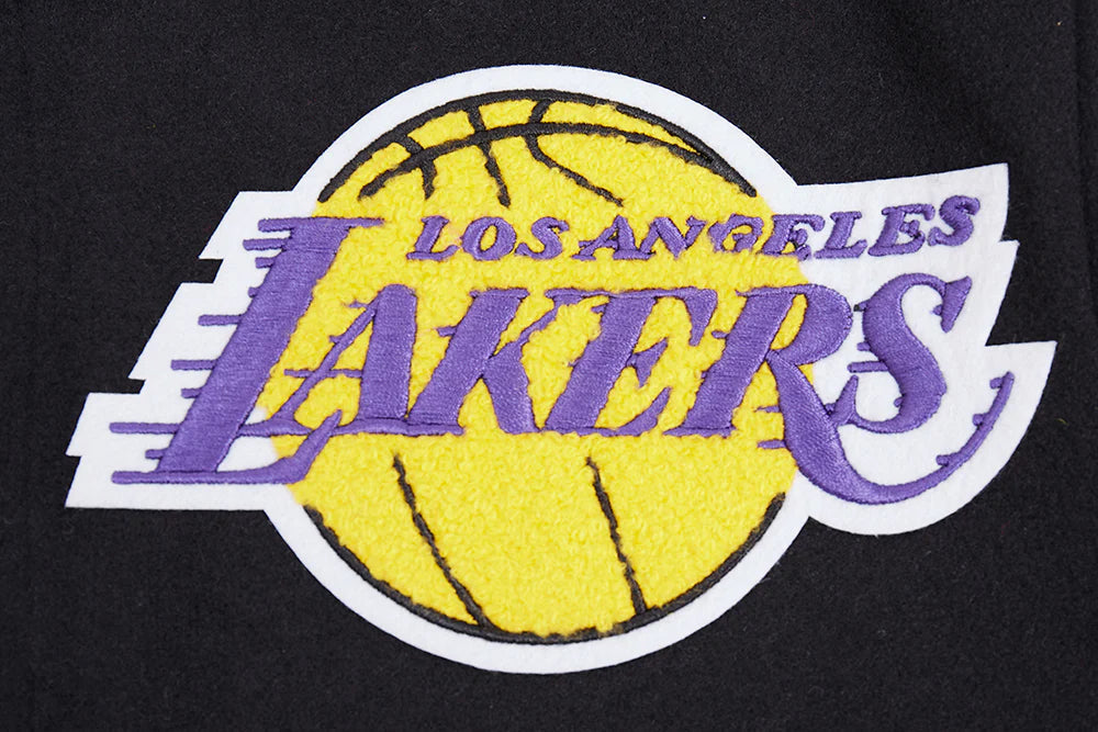 LOS ANGELES LAKERS OLD ENGLISH RIB WOOL VARSITY JACKET-thumbmail-5