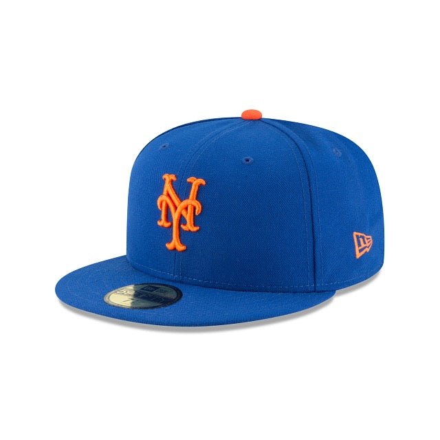 Front Left View of the New York Mets Authentic Collection 59FIFTY Fitted