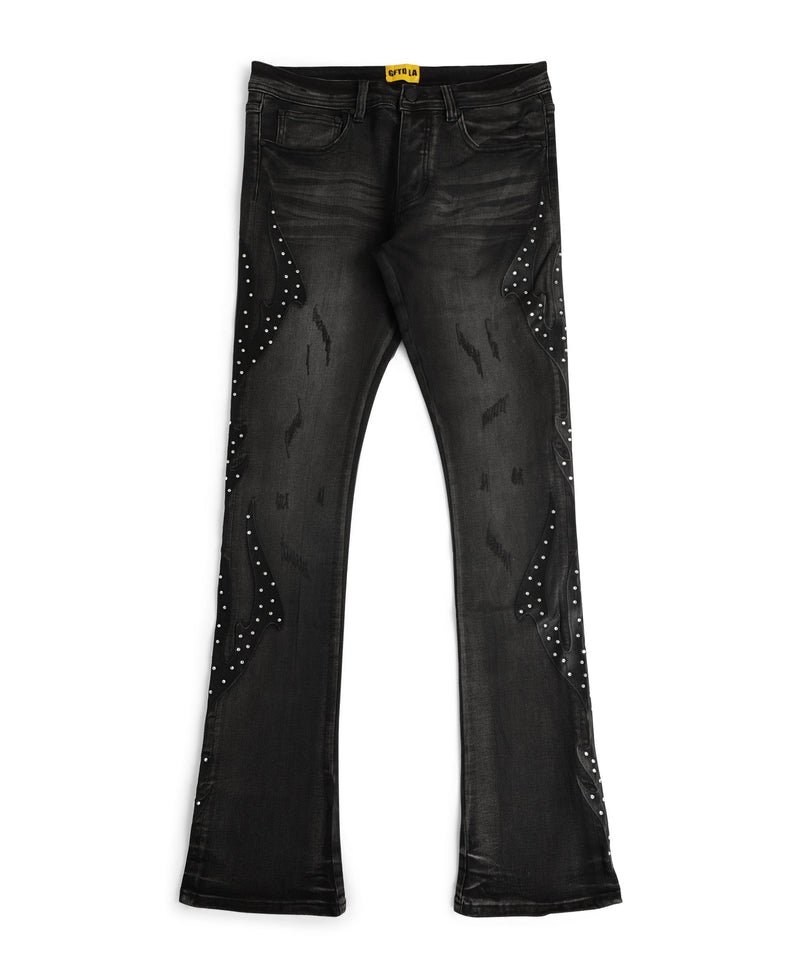 DARK TIMES BLK WASH DENIM