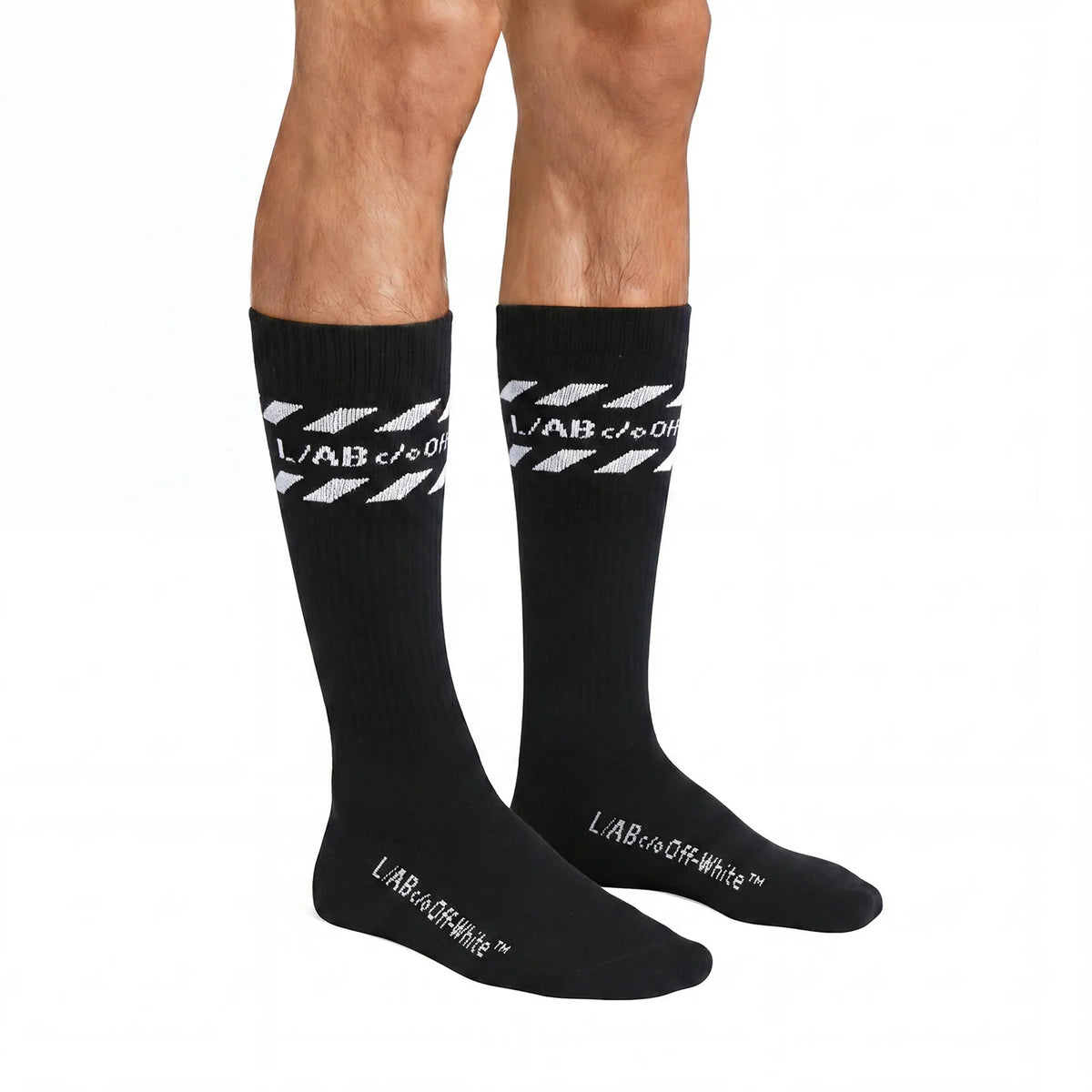 L/AB DIAGS STRIPES MID CALF CREW SOCKS - 3PK