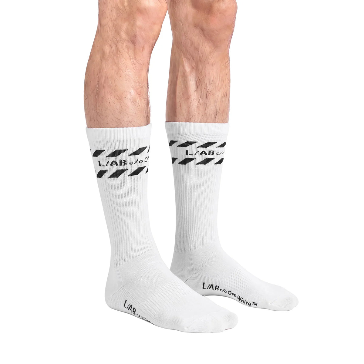 L/AB DIAGS STRIPES MID CALF CREW SOCKS - 3PK