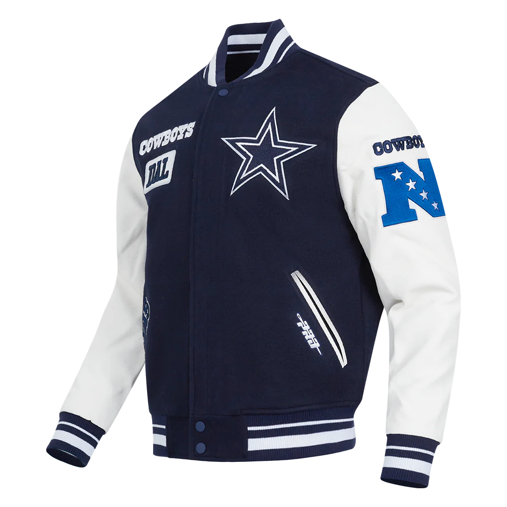 DALLAS COWBOYS AREA CODE M RIB WOOL VARSITY JACKET-thumbmail-3