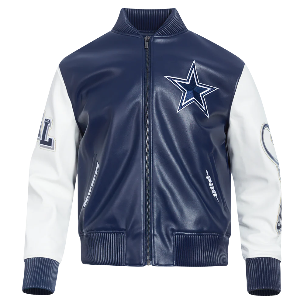 DALLAS COWBOYS CITY SIGNATURE M LEATHER VARSITY JACKET-thumbmail-3