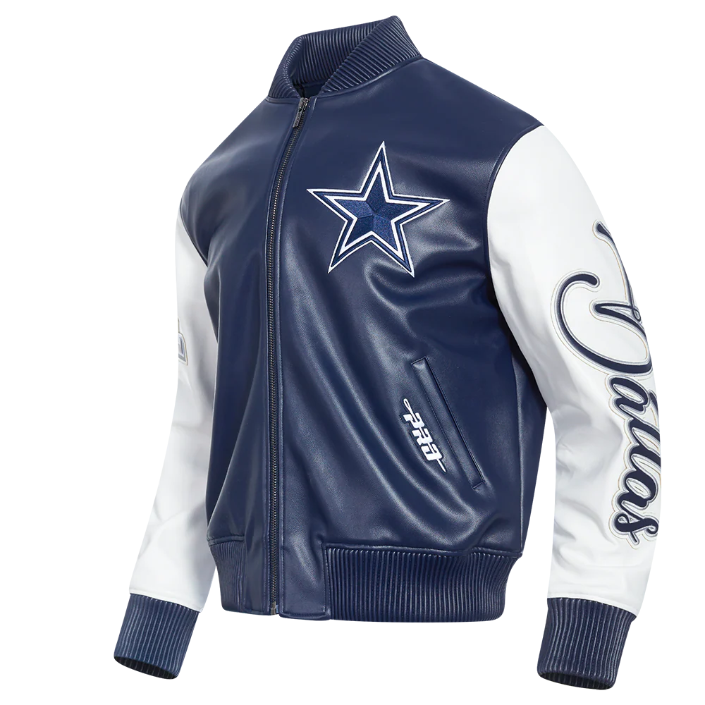 DALLAS COWBOYS CITY SIGNATURE M LEATHER VARSITY JACKET