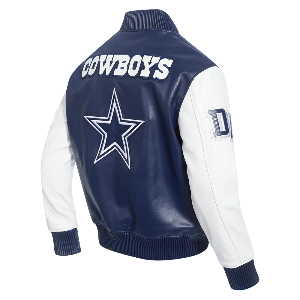 DALLAS COWBOYS CITY SIGNATURE M LEATHER VARSITY JACKET