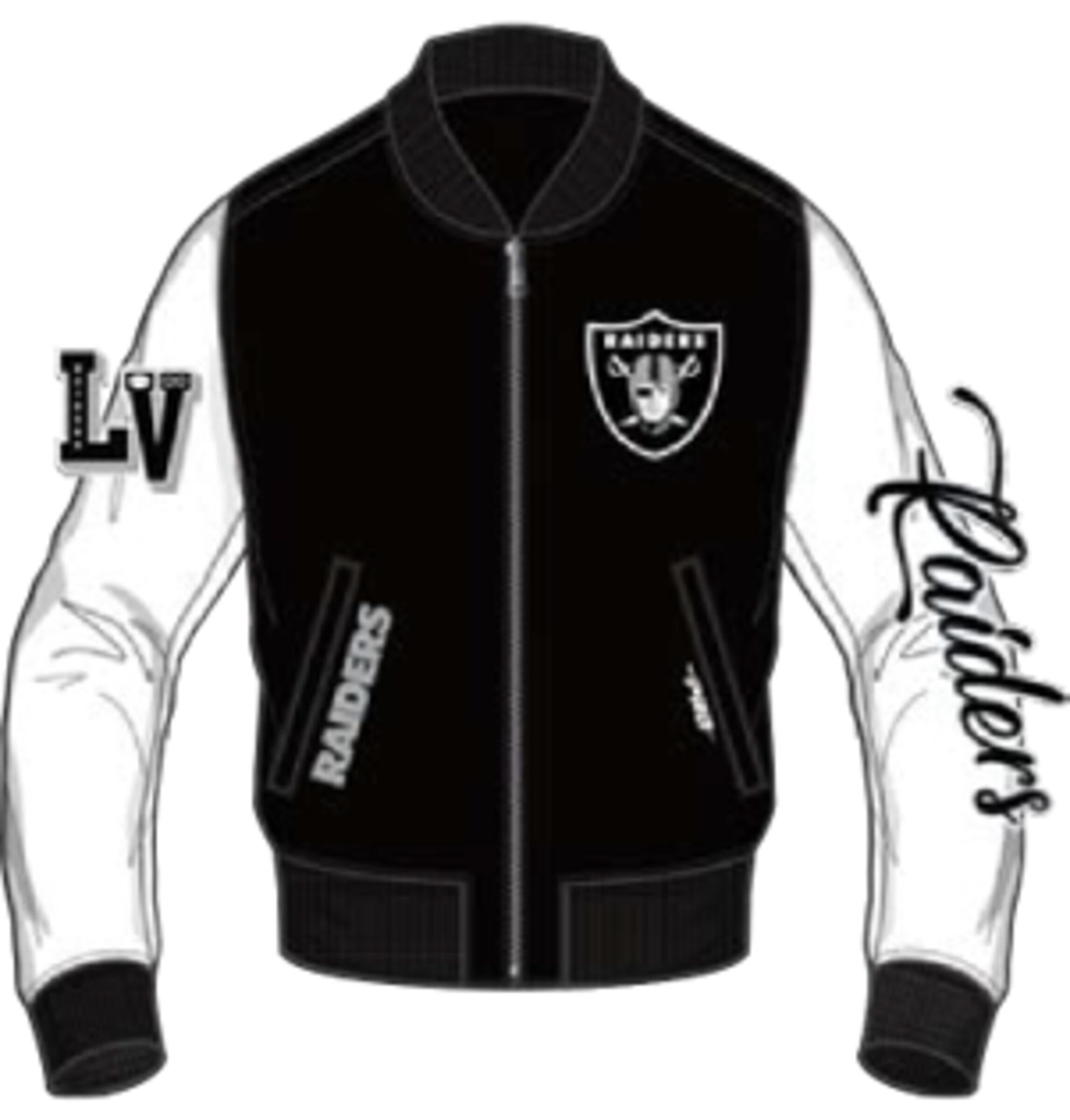 LAS VEGAS RAIDERS CITY SIGNATURE M LEATHER VARSITY JACKET-thumbmail-5