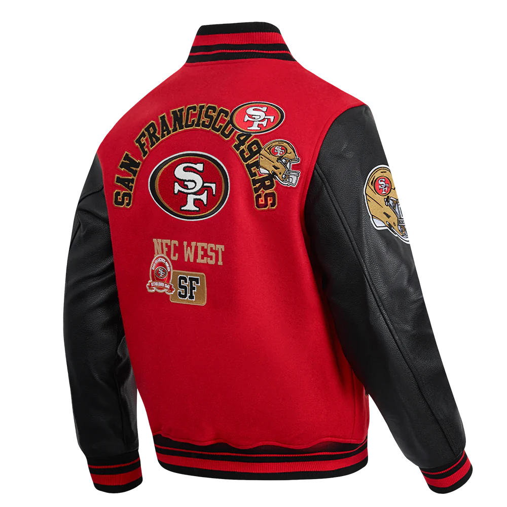 SAN FRANCISCO 49ERS AREA CODE M RIB WOOL VARSITY JACKET-thumbmail-4
