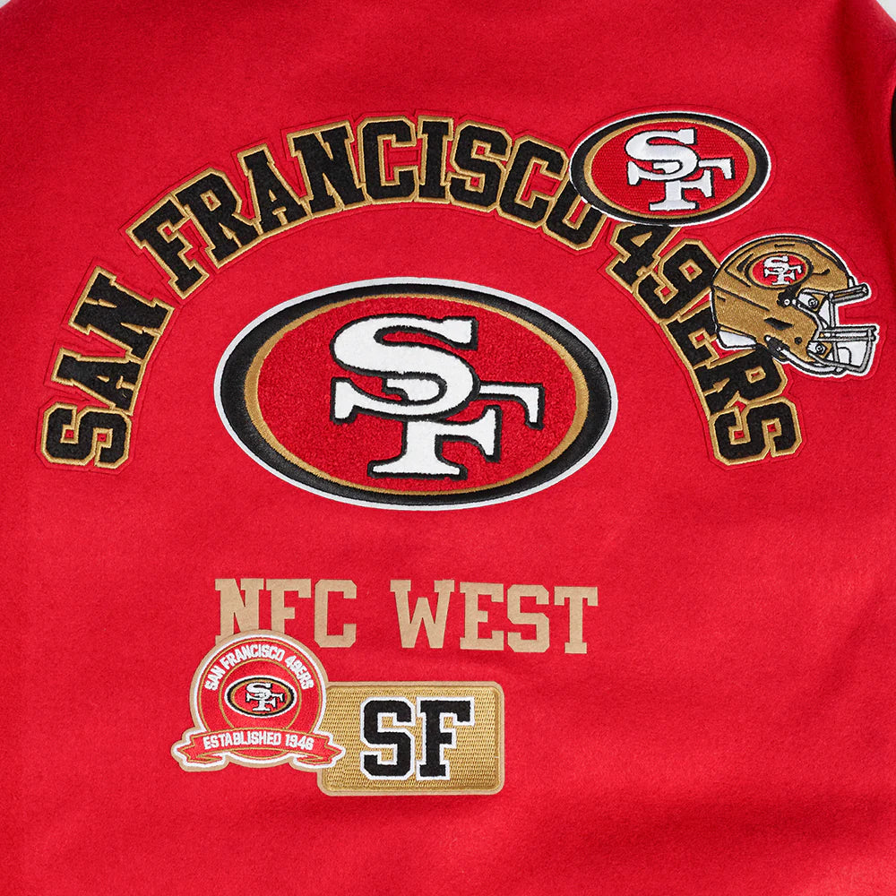 SAN FRANCISCO 49ERS AREA CODE M RIB WOOL VARSITY JACKET-thumbmail-5
