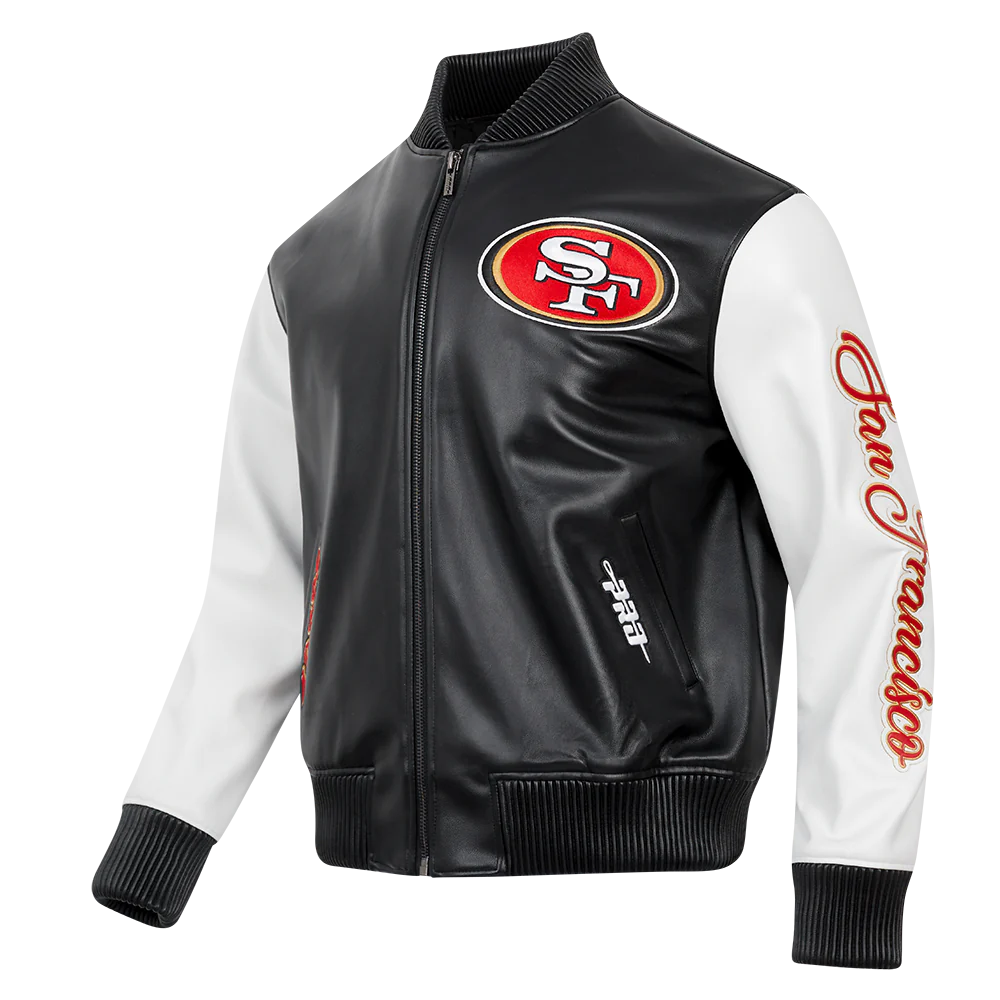 SAN FRANCISCO 49ERS CITY SIGNATURE M LEATHER VARSITY JACKET-thumbmail-3