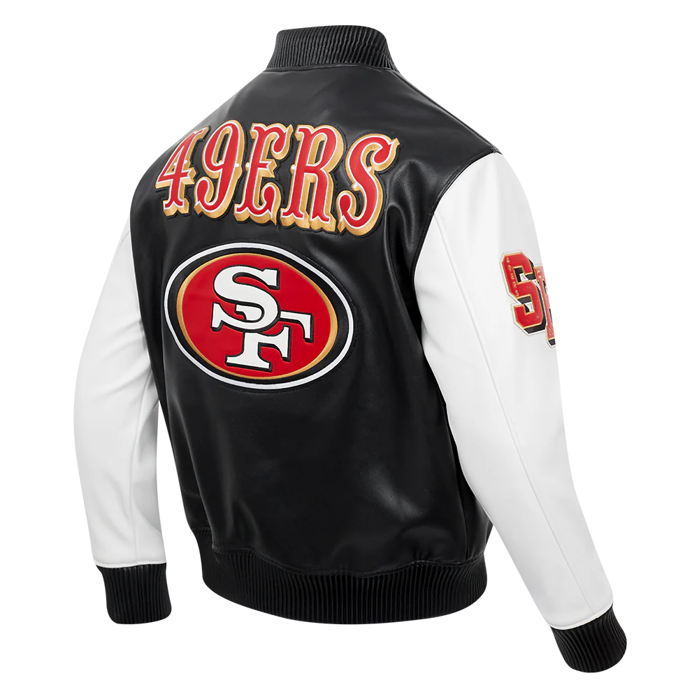 SAN FRANCISCO 49ERS CITY SIGNATURE M LEATHER VARSITY JACKET-thumbmail-4