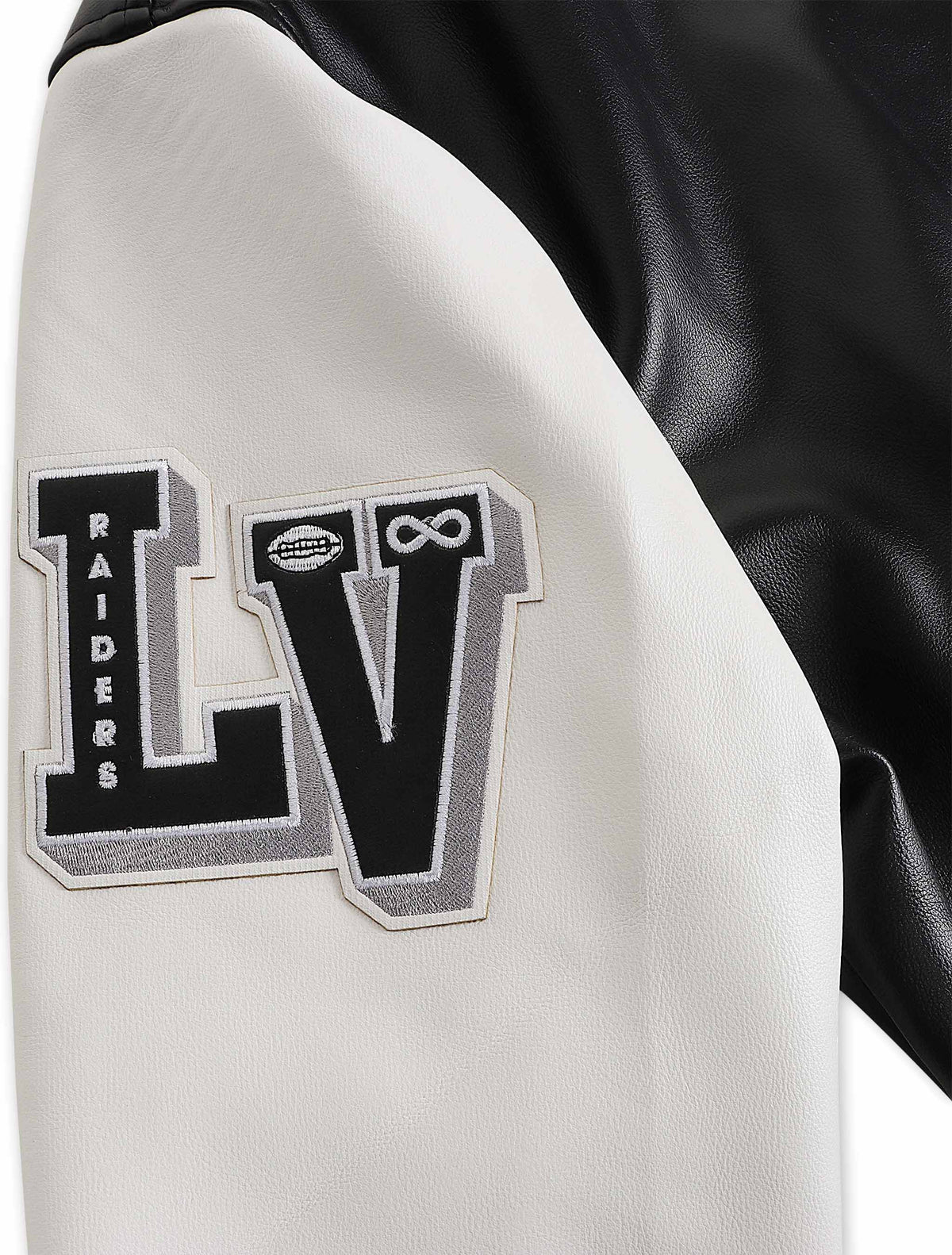 LAS VEGAS RAIDERS CITY SIGNATURE M LEATHER VARSITY JACKET-thumbmail-3