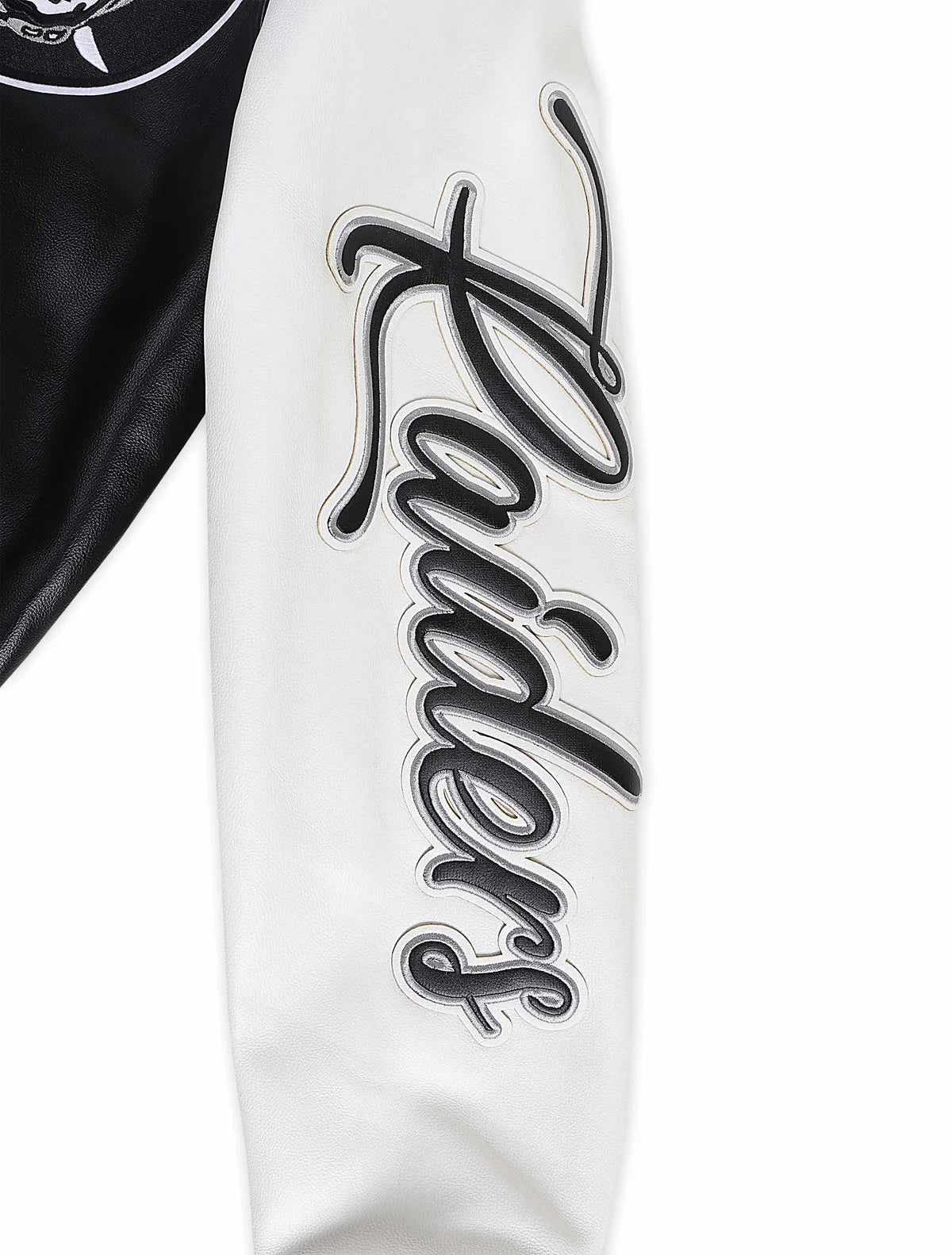 LAS VEGAS RAIDERS CITY SIGNATURE M LEATHER VARSITY JACKET-thumbmail-4