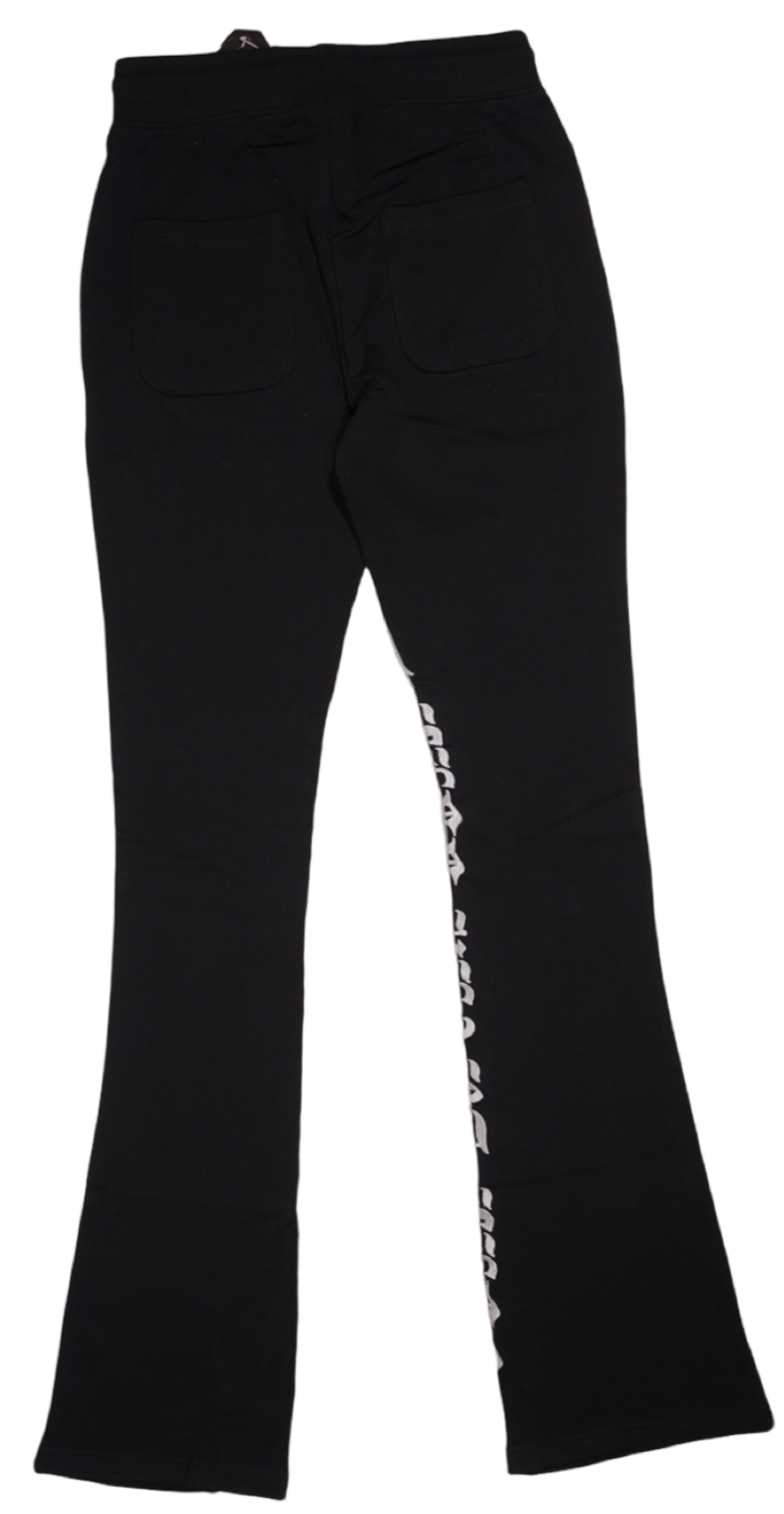 HEARTLESS CROPPED STONE PANTS - BLK