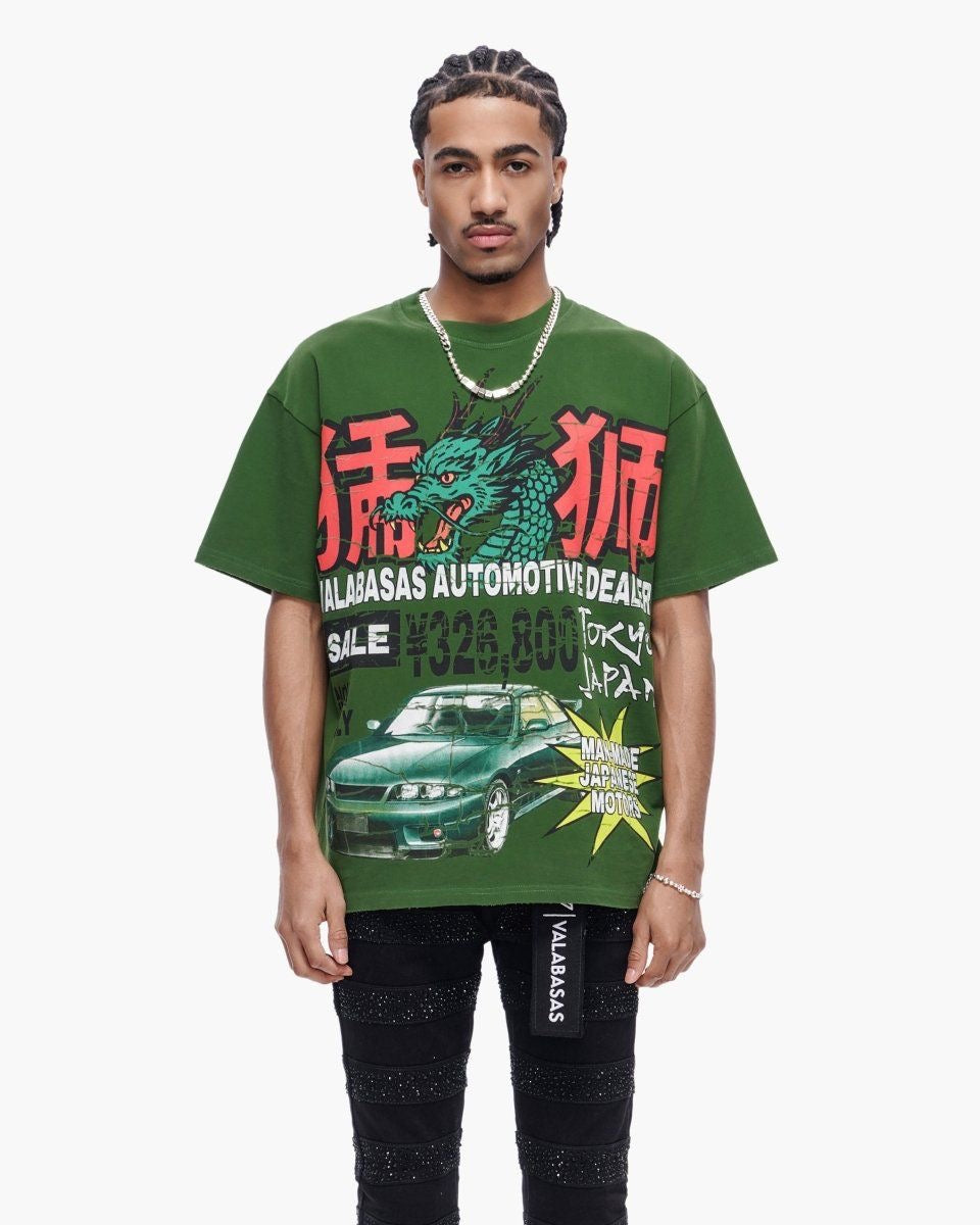 Japanese Motors Tee Green-thumbmail-3