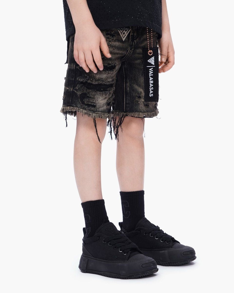 Kids Clipped Jorts Grey Washed-thumbmail-7