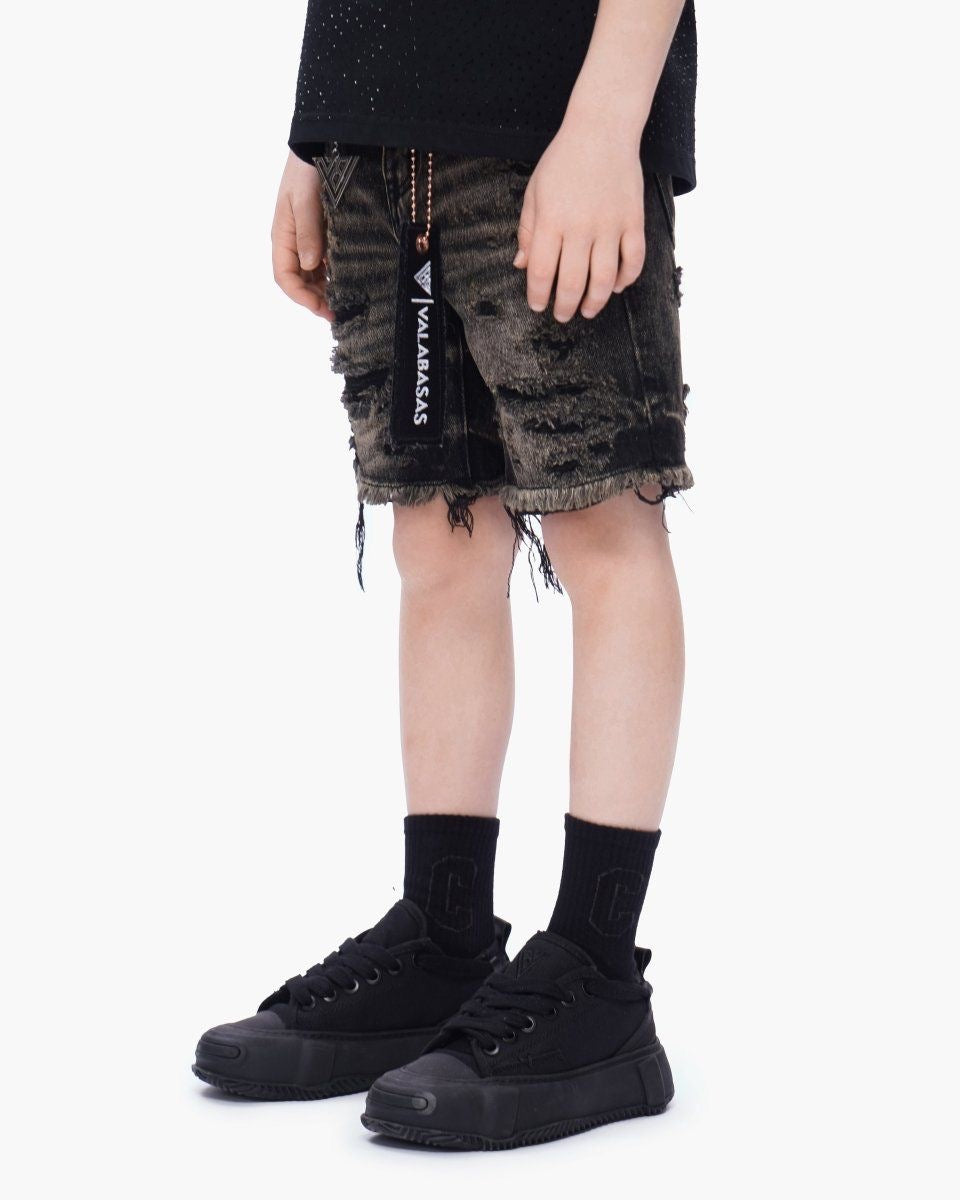 Kids Clipped Jorts Grey Washed-thumbmail-10