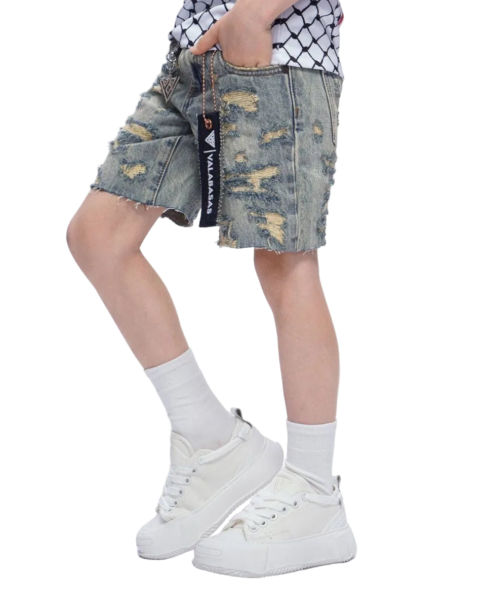 Kids Incise Jorts Vintage Wash-thumbmail-3