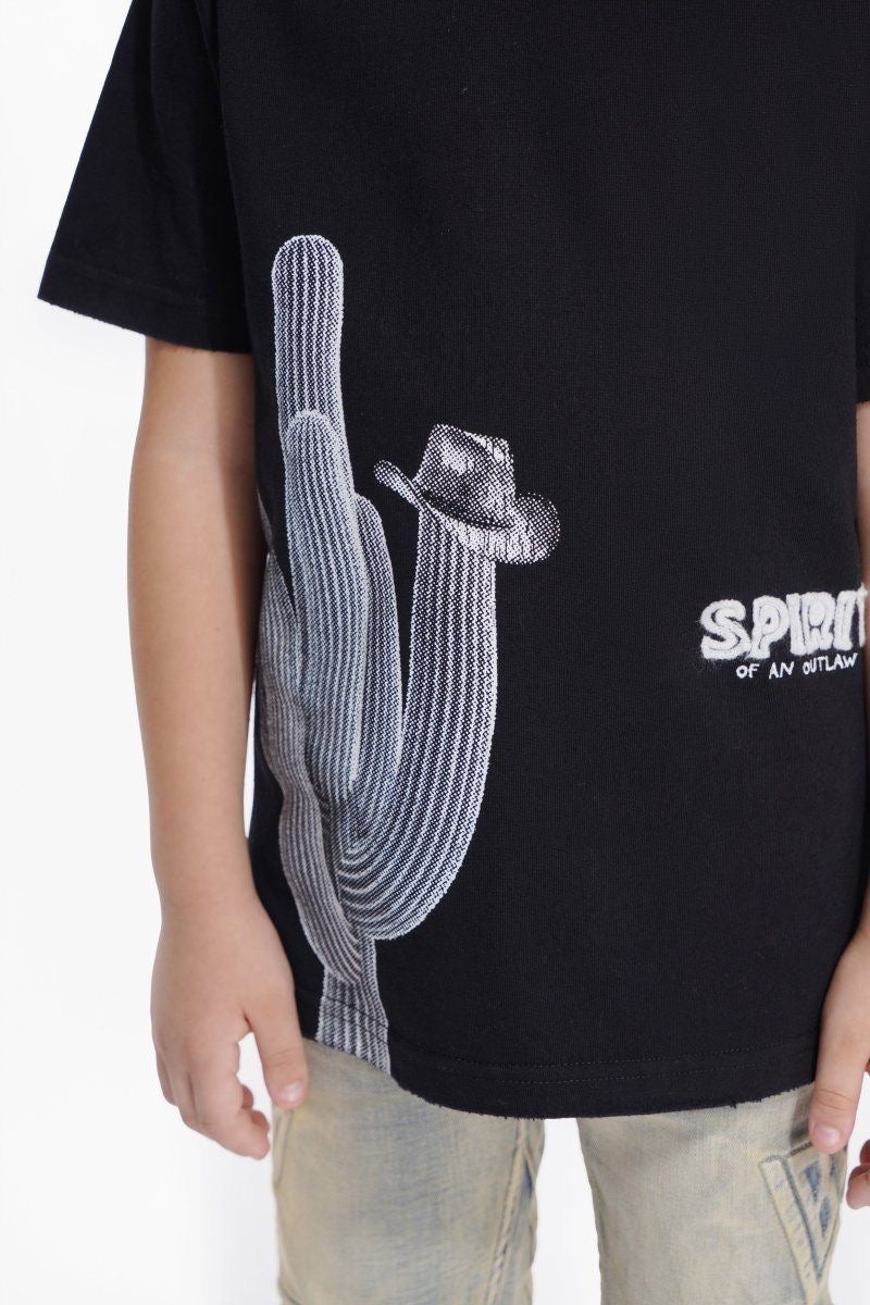 Kids Spirit Jet Black Tee-thumbmail-6