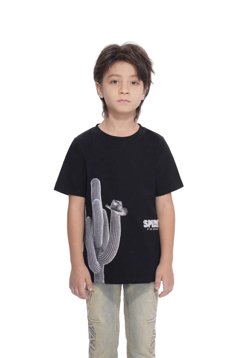 Kids Spirit Jet Black Tee-thumbmail-3
